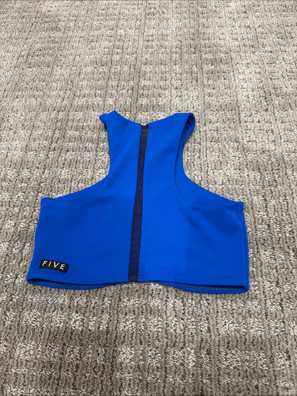 Kids Royal Blue High-Neck reversible dance Top